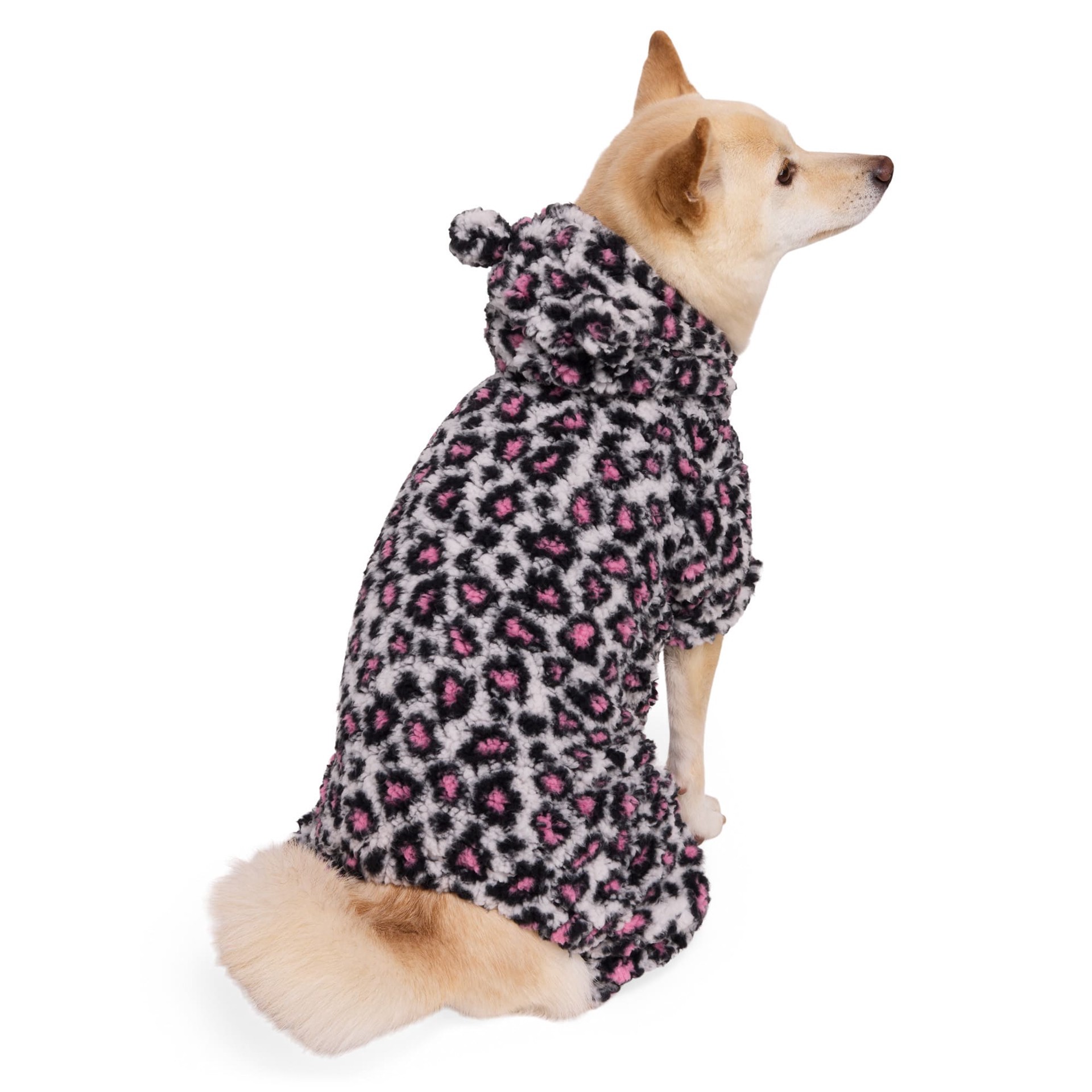 slide 1 of 1, YOULY Leopard Fuzzy Pet Playsuit, Small, 1 ct