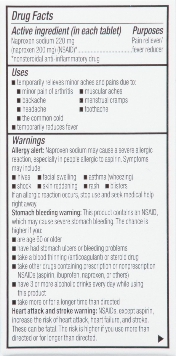 slide 2 of 9, TopCare Top Care Pain Relief All Day Non Prescription Strength 220Mg Tablets, 100 ct