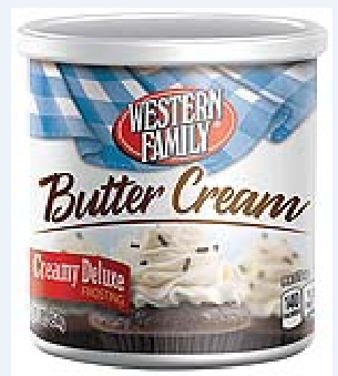 slide 1 of 1, Western Family Butter Cream Frosting, 16 oz