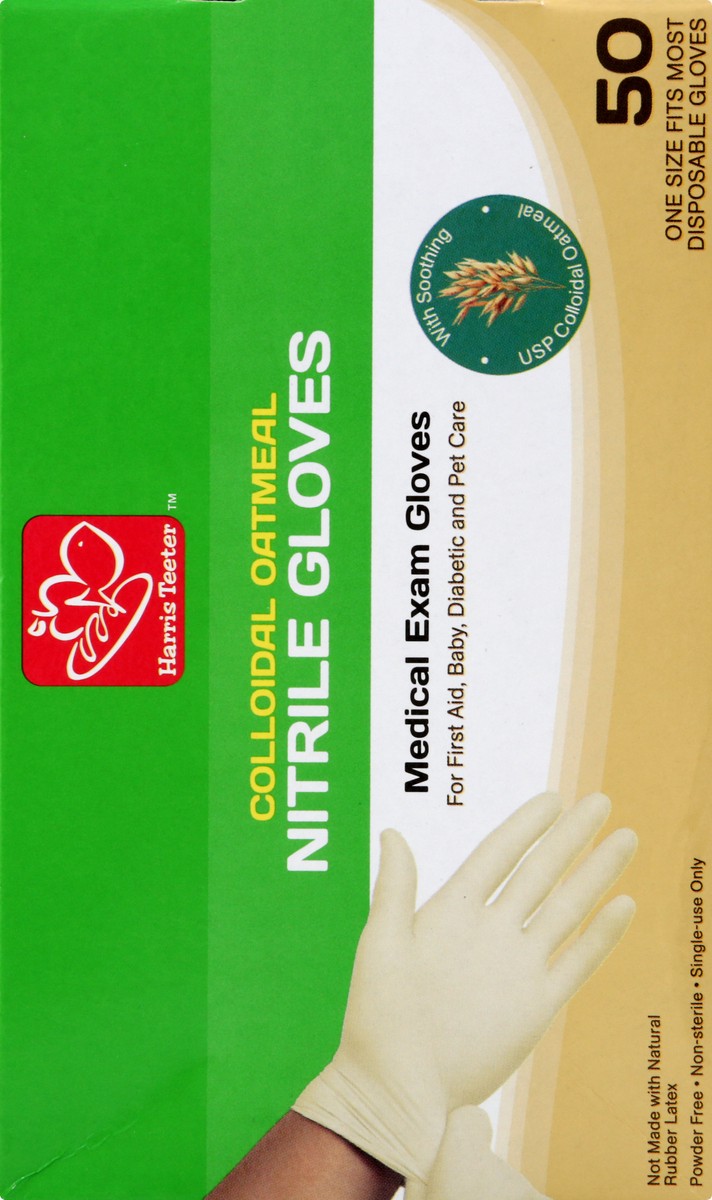 slide 5 of 11, Harris Teeter Oat Rest Nitrile Disp Glove, 50 ct