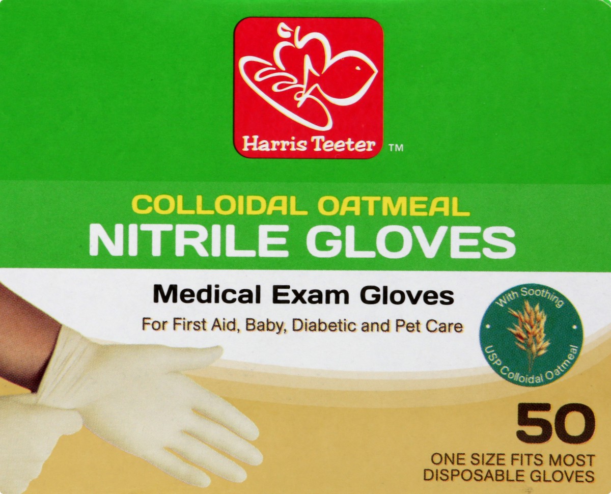 slide 7 of 11, Harris Teeter Oat Rest Nitrile Disp Glove, 50 ct