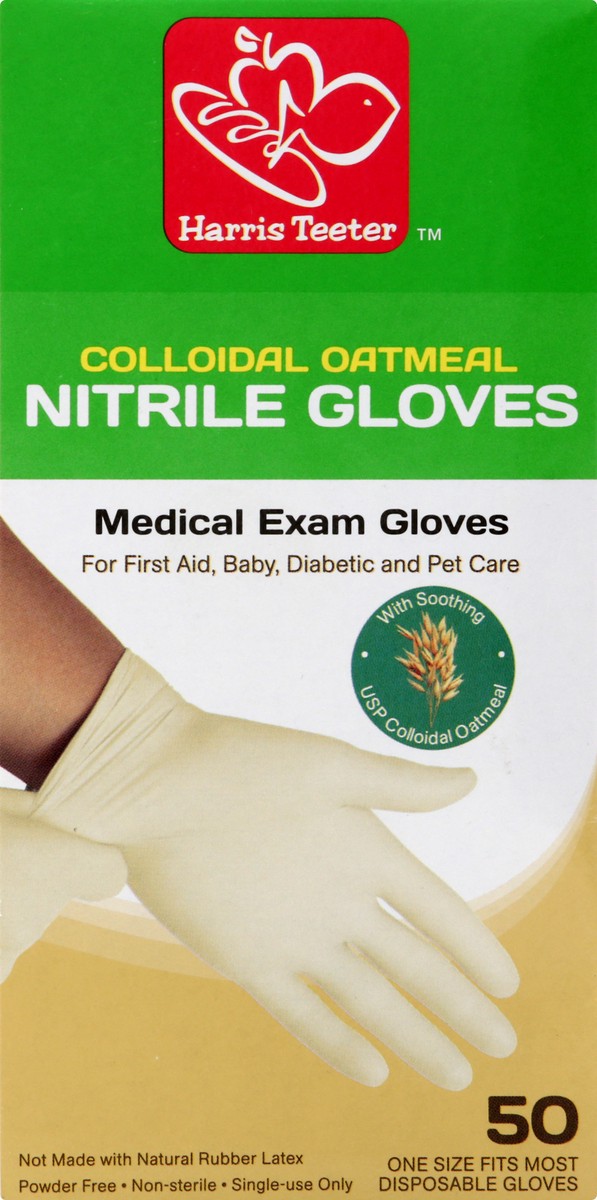 slide 3 of 11, Harris Teeter Oat Rest Nitrile Disp Glove, 50 ct