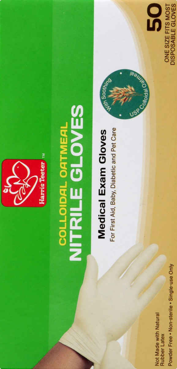 slide 6 of 11, Harris Teeter Oat Rest Nitrile Disp Glove, 50 ct