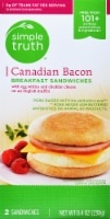 slide 1 of 1, Simple Truth Bacon Egg & Cheese Frozen Breakfast Sandwich, 8.6 oz