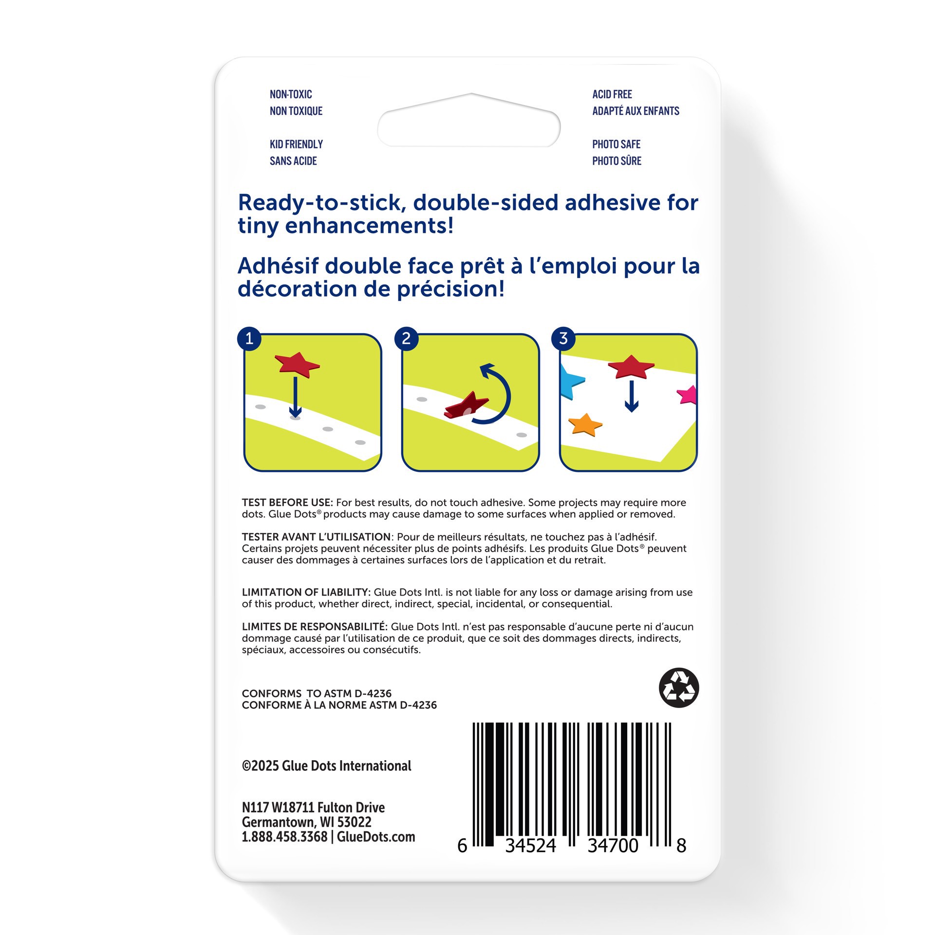 slide 2 of 7, Glue Dots Micro Dots Roll, 1/8 in