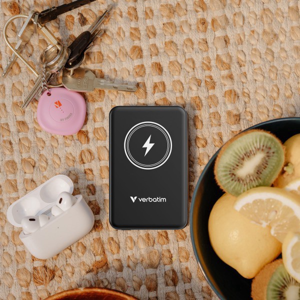 slide 9 of 10, Verbatim Charge 'n' Go Magnetic Wireless Power Bank, Black, 32240, 1 ct