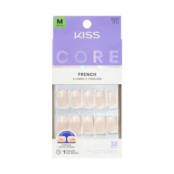 Kiss Core Scenario French Medium Nails, 32 count