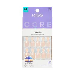 Kiss Core Your Moment French Real Short Nails, 32 pc