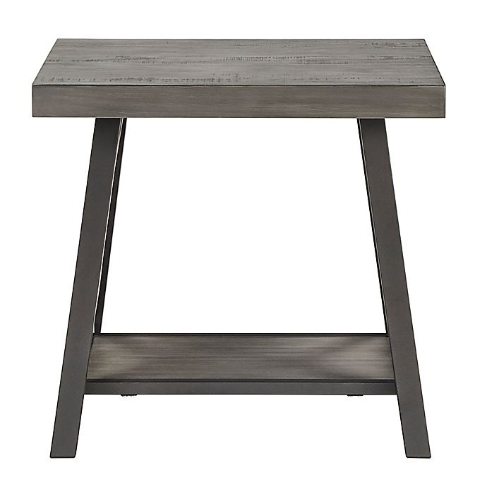 slide 3 of 5, iNSPIRE Q Beaumont Rustic X-Base End Table - Grey, 1 ct