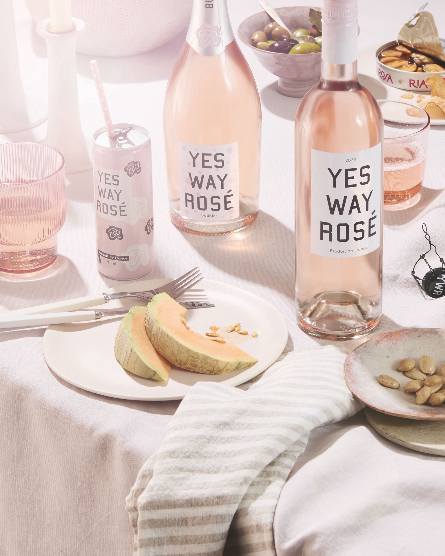 slide 2 of 3, Yes Way Rose Rose Wine 4 - 250 ml Cans, 4 ct