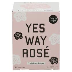 Yes Way Rose Rose Wine 4 - 250 ml Cans