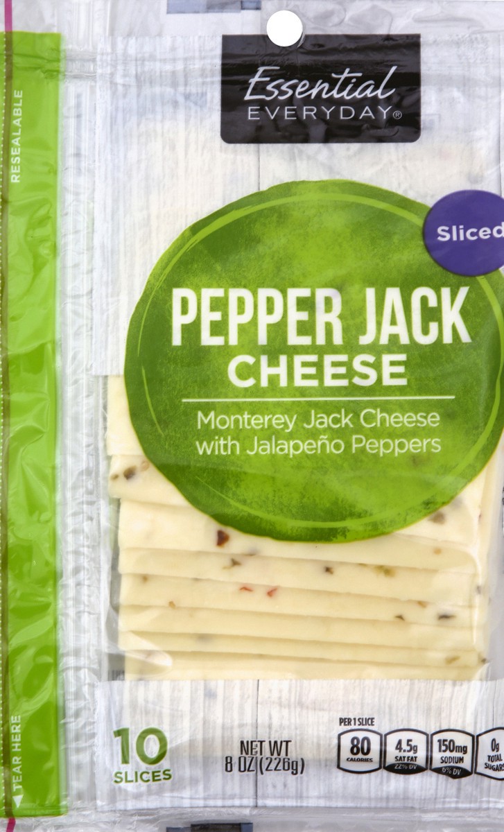 slide 5 of 6, Essential Everyday Cheese, Pepper Jack, Sliced, 10 ct