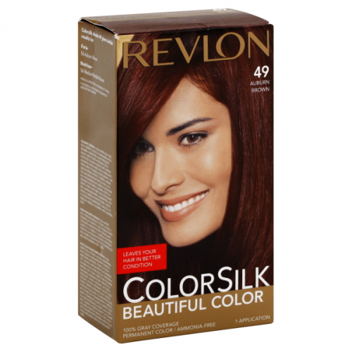 slide 1 of 1, Revlon Colorsilk Auburn Brown Permanent Color, 1 ct