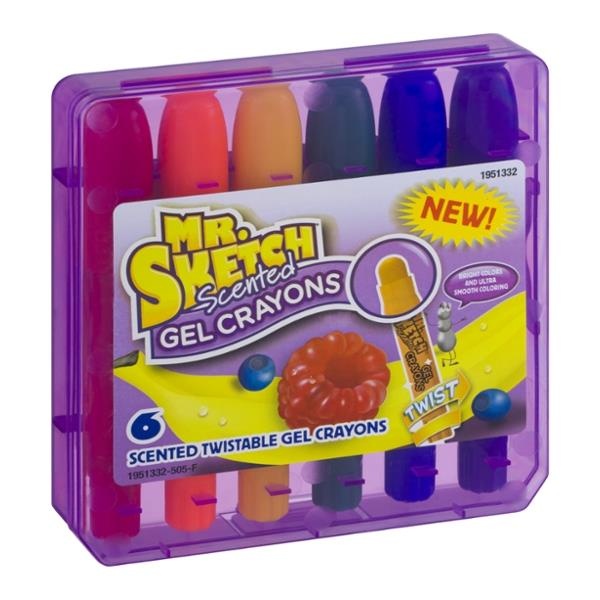 slide 1 of 1, Mr. Sketch Scented Twistable Gel Crayons - Multicolor, 6 ct