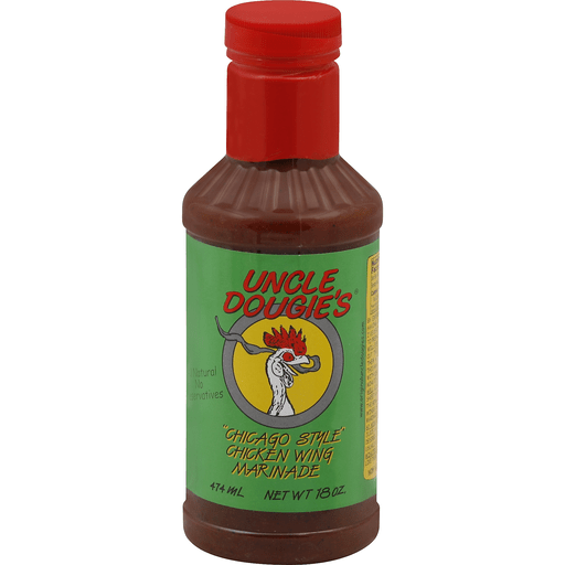 slide 2 of 2, Uncle Dougie's Wicked Good No-Fry Wing Marinade, 18 oz