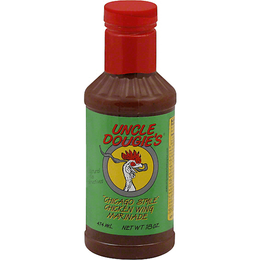 slide 1 of 2, Uncle Dougie's Wicked Good No-Fry Wing Marinade, 18 oz