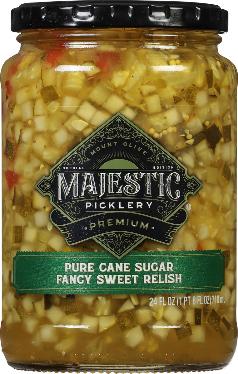 slide 7 of 11, Mt. Olive Majestic Picklery Premium Pure Cane Sugar Fancy Sweet Relish 24 fl oz, 24 fl oz