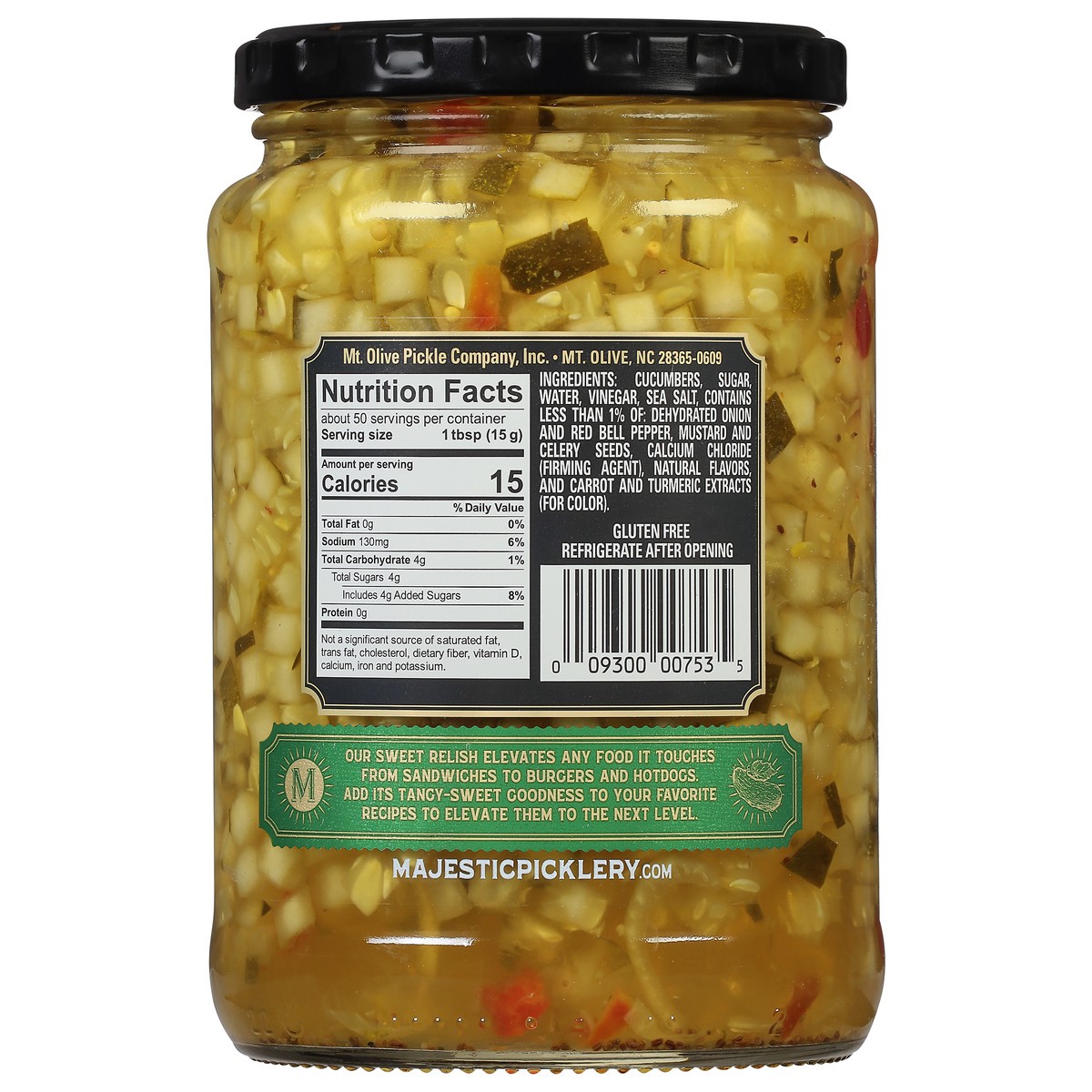 slide 6 of 11, Mt. Olive Majestic Picklery Premium Pure Cane Sugar Fancy Sweet Relish 24 fl oz, 24 fl oz