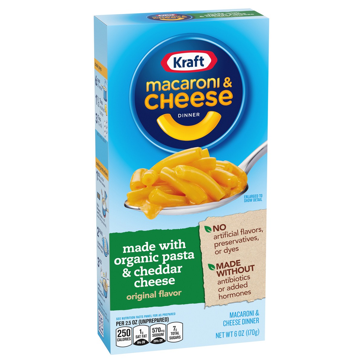 slide 2 of 11, Kraft Organic Cheddar Macaroni and Cheese Dinner, 6 oz Box, 6 oz