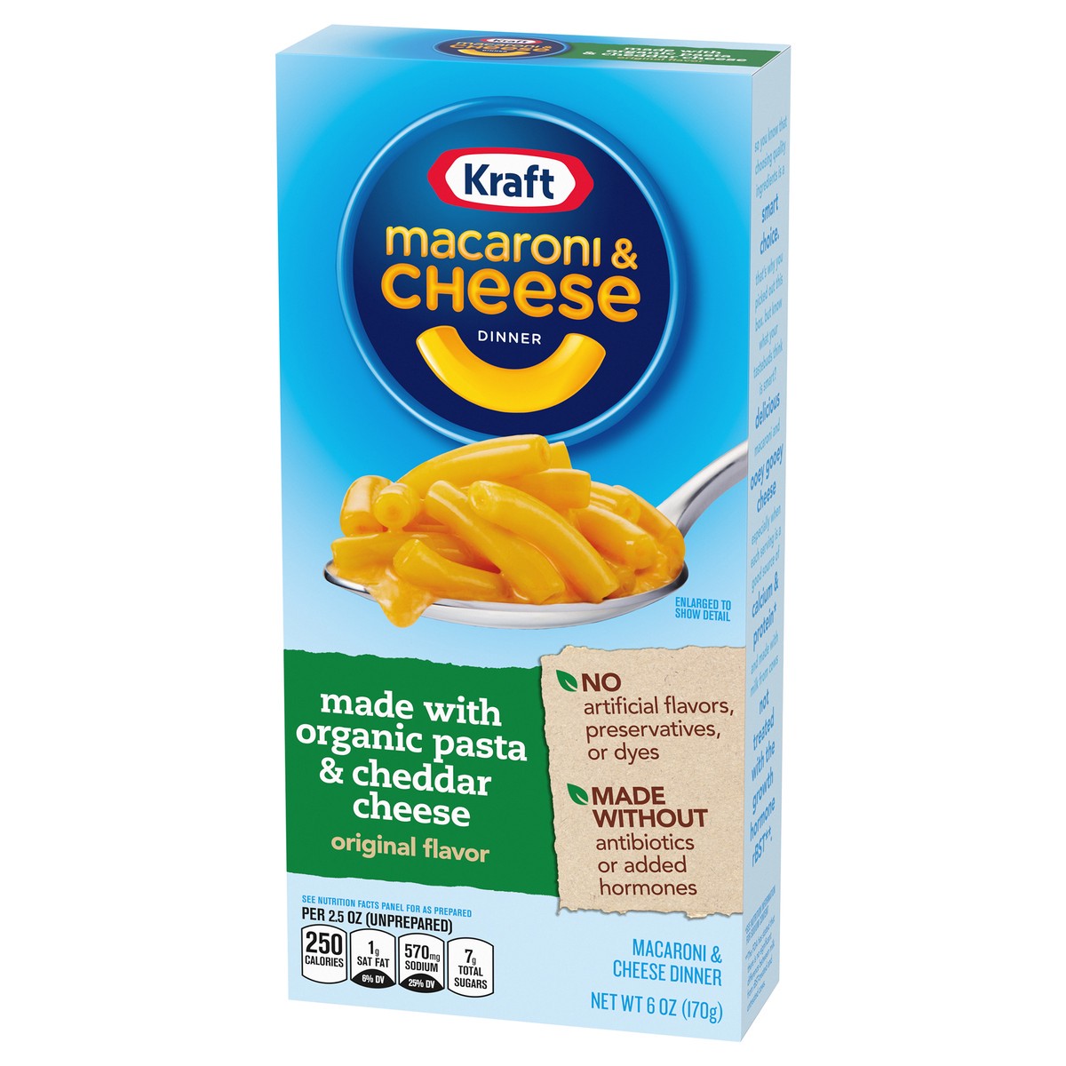 slide 3 of 11, Kraft Organic Cheddar Macaroni and Cheese Dinner, 6 oz Box, 6 oz