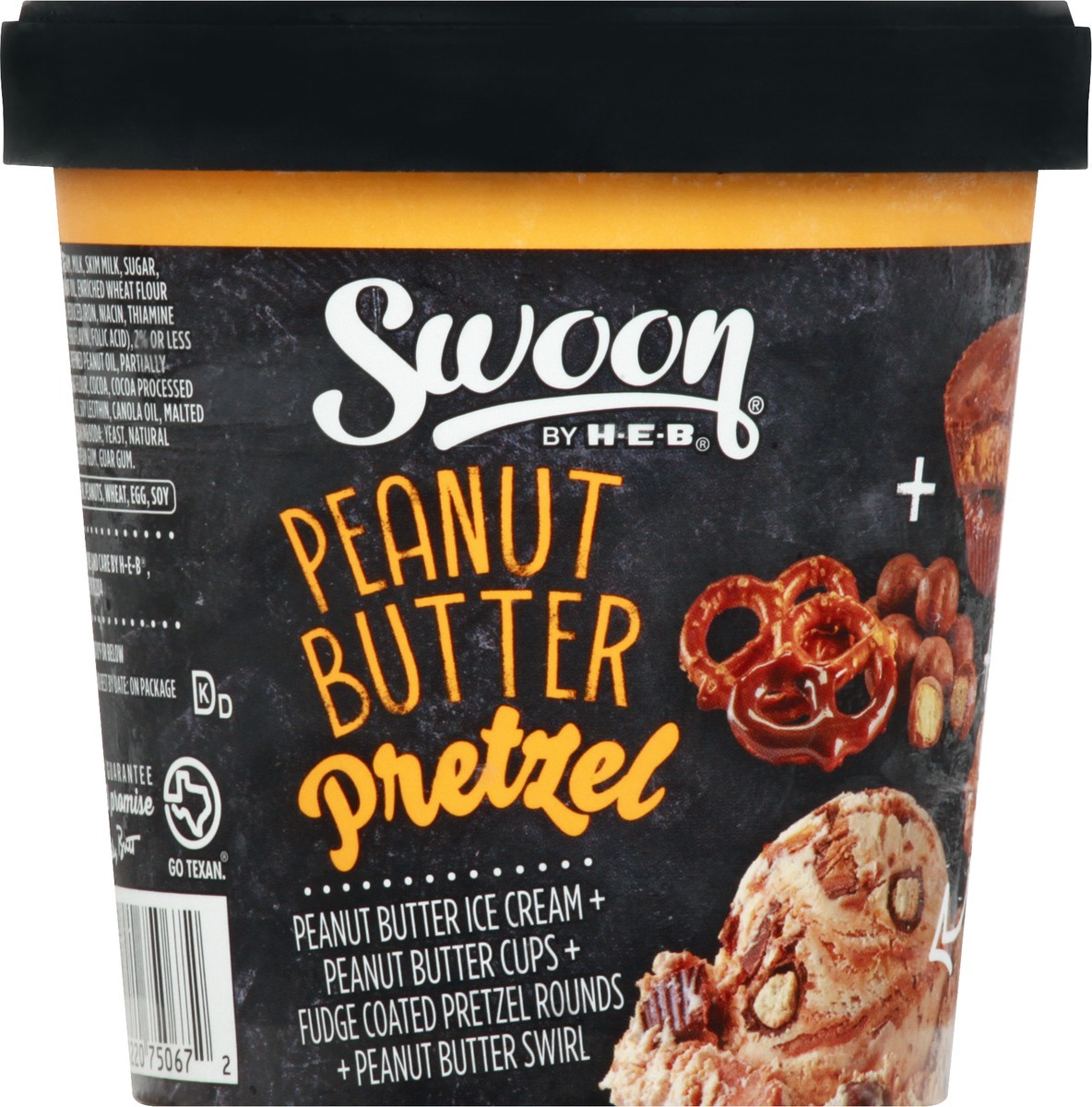 slide 10 of 10, Swoon by H-E-B Peanut Butter Pretzel Ice Cream, 1 pint