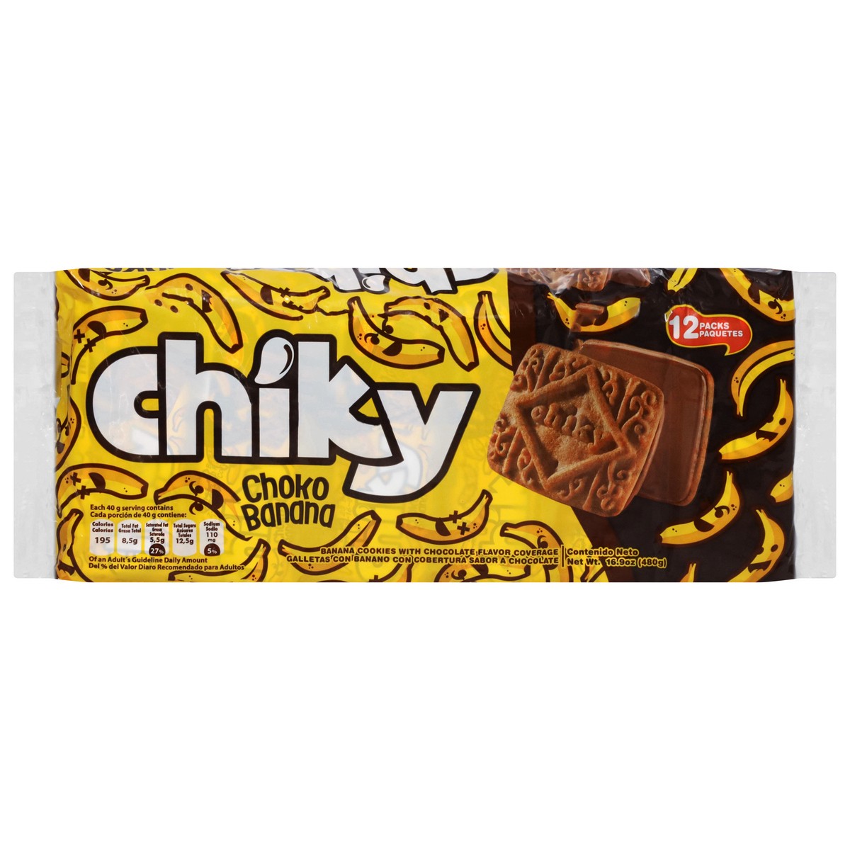 slide 2 of 13, Chiky Choko Banana Cookies 12 ea, 12 ct