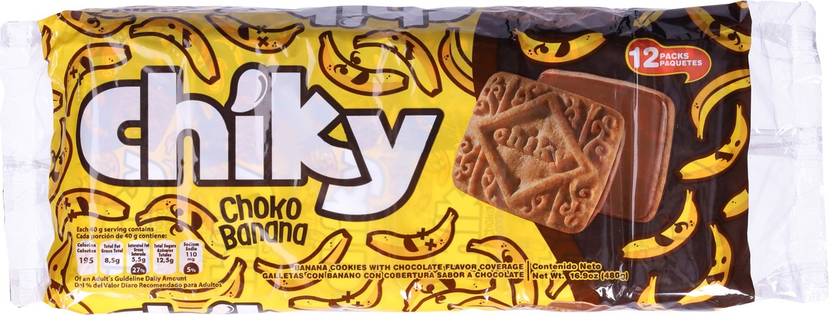 slide 6 of 13, Chiky Choko Banana Cookies 12 ea, 12 ct