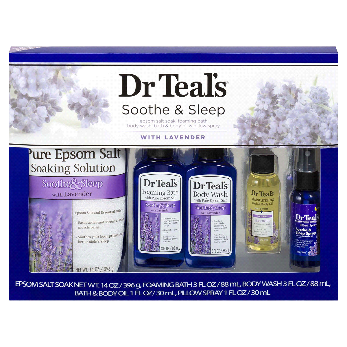 slide 1 of 1, Dr. Teal's Sooth & Sleep Gift Set - Lavender, 5 ct