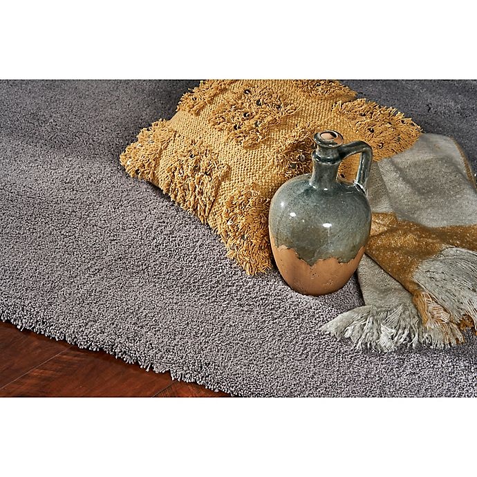 slide 3 of 3, KAS Bliss Solid Shag Rug - Grey, 7 ft 6 in x 9 ft 6 in