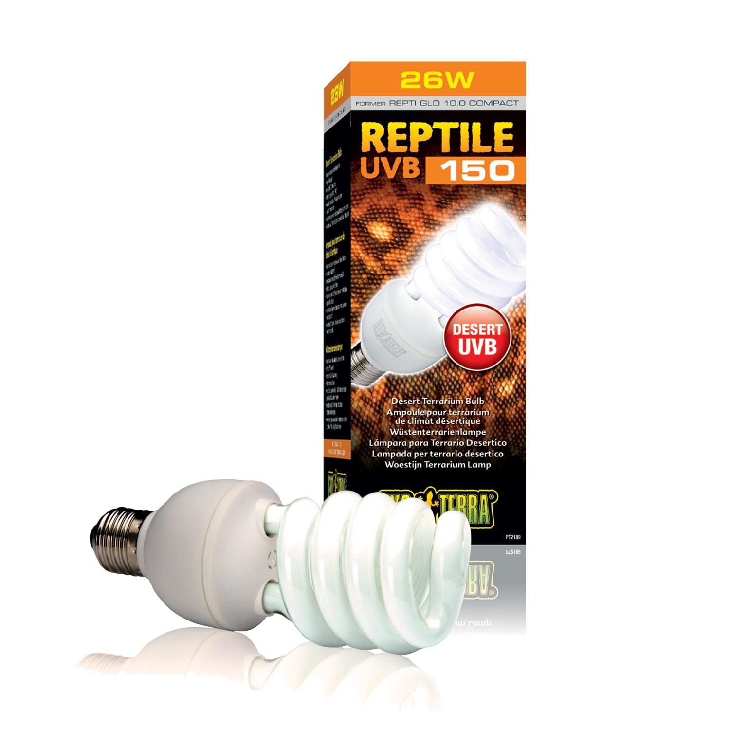 slide 1 of 1, Exo-Terra Reptile UVB150 Bulb, 26 Watts, 1 ct