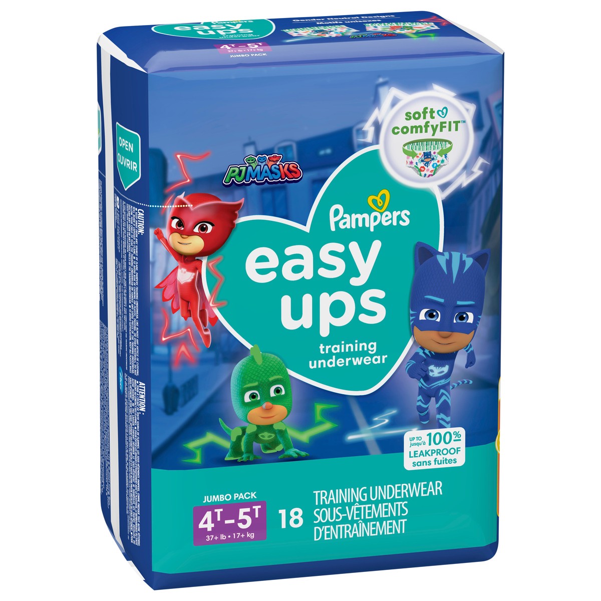 slide 2 of 4, Pampers Easy Ups Training Underwear Boys Size 6 4T-5T 18 Count, 18 ct