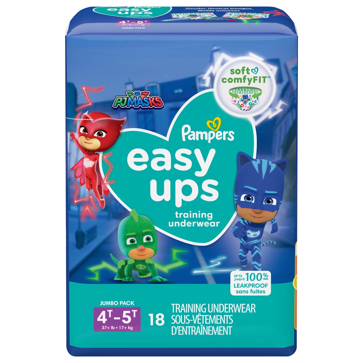 slide 1 of 4, Pampers Easy Ups Training Underwear Boys Size 6 4T-5T 18 Count, 18 ct