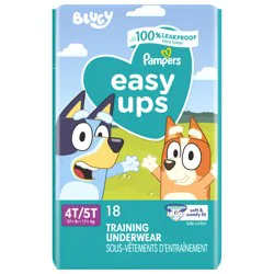 Pampers Easy Ups Training Underwear Boys Size 6 4T5T, 18 Count