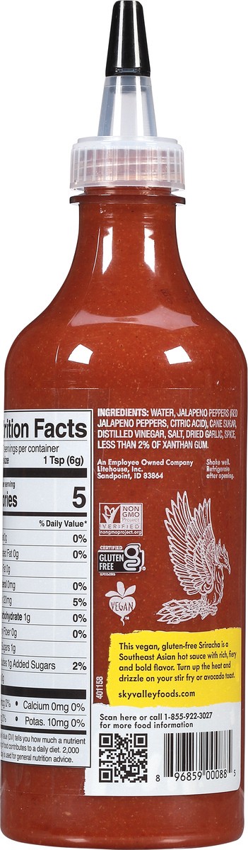 slide 3 of 9, Sky Valley Hot Sriracha Sauce 18.5 oz, 18.5 oz