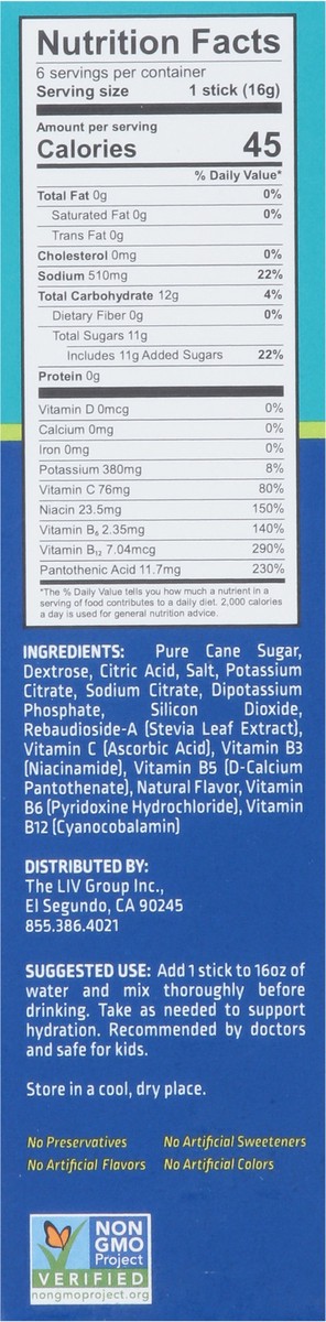 slide 2 of 9, Liquid I.V. Hydration Multiplier - Watermelon - Hydration Powder Packets | Electrolyte Powder Drink Mix | Convenient Single-Serving Sticks | Non-GMO | 6 Sticks, 3.38 oz
