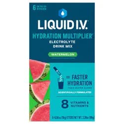 Liquid I.V. Hydration Multiplier - Watermelon - Hydration Powder Packets | Electrolyte Powder Drink Mix | Convenient Single-Serving Sticks | Non-GMO | 6 Sticks
