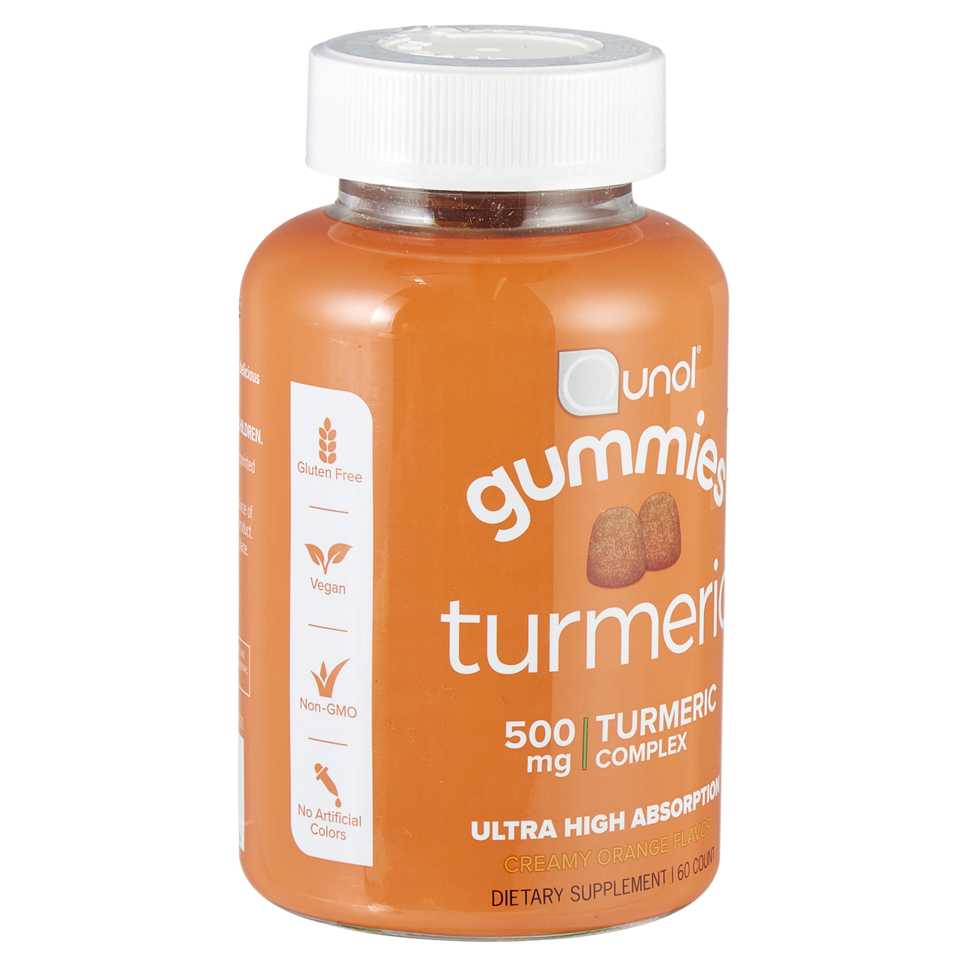 slide 27 of 29, Qunol 500 mg Creamy Orange Turmeric 60 Gummies, 60 ct