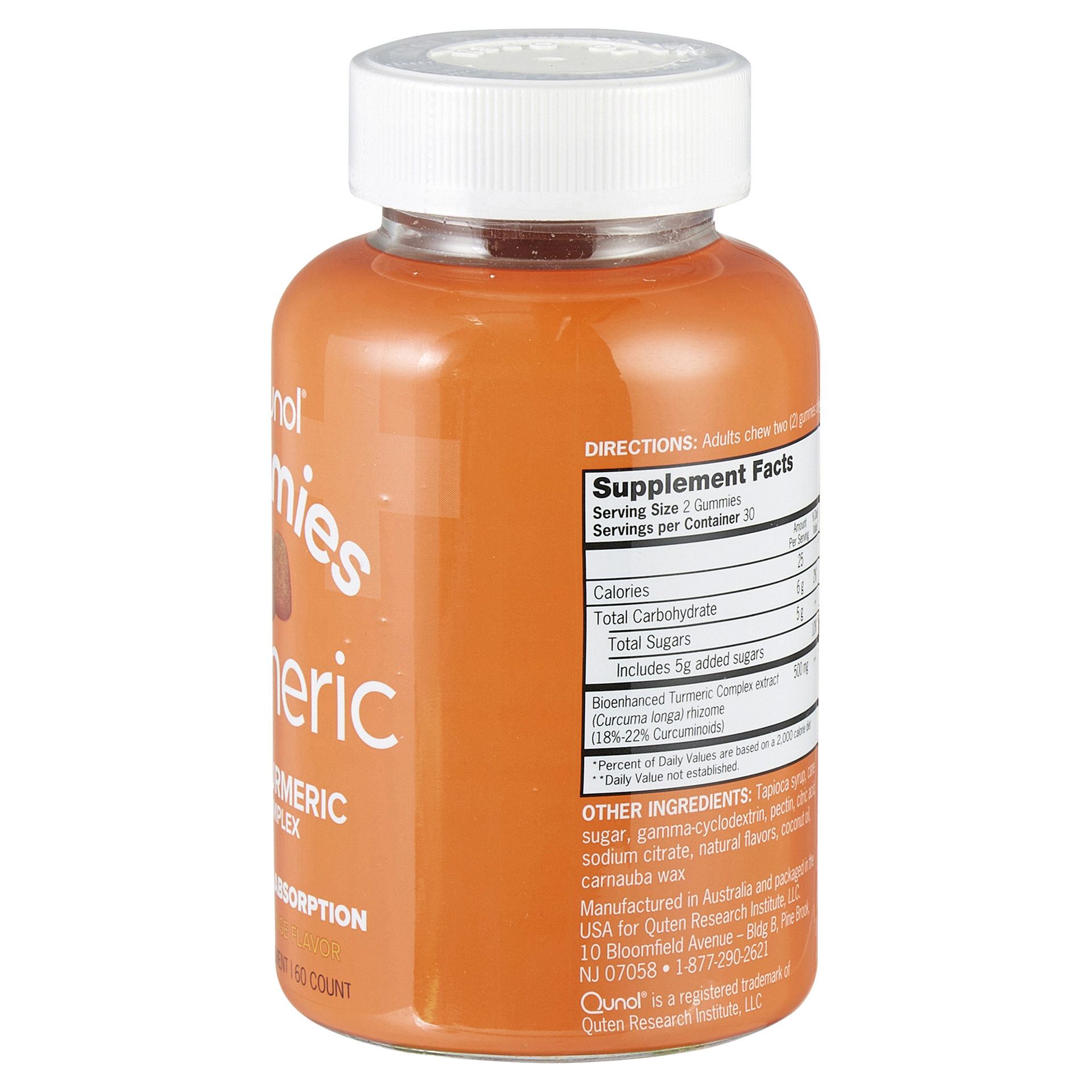slide 25 of 29, Qunol 500 mg Creamy Orange Turmeric 60 Gummies, 60 ct