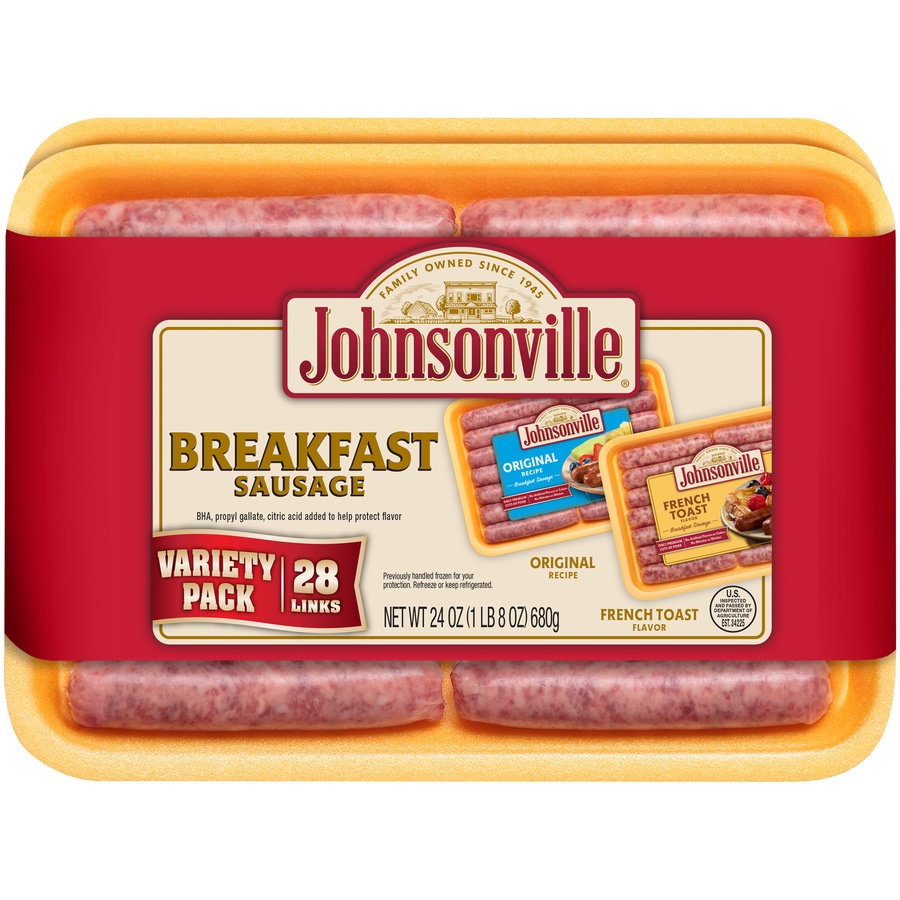 slide 1 of 1, Johnsonville Breakfast Sausage Links Variety Pack, 28 ct