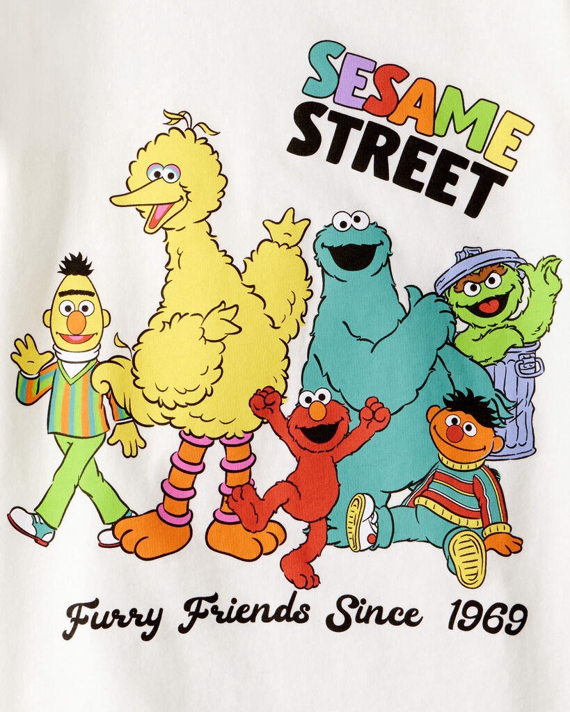 slide 2 of 2, Carter's Carters Toddler Sesame Street Short-Sleeve Graphic Tee - Ivory Ivory 4T, 1 ct
