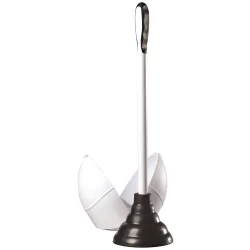 Plumbcraft Plunger with Holder - White/Black