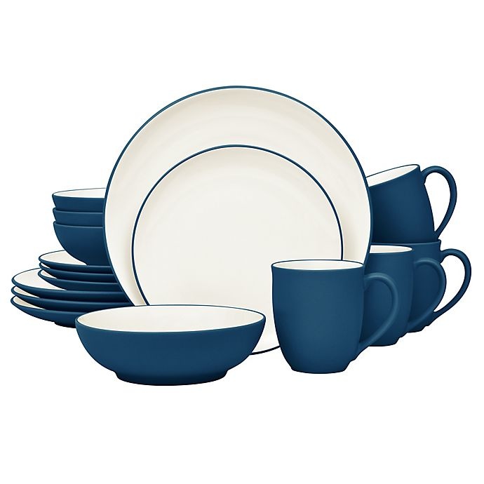 slide 1 of 1, Noritake Colorwave Coupe Dinnerware Set - Blue, 16 ct