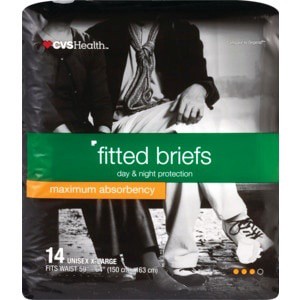 slide 1 of 1, CVS Health Day & Night Maximum Absorbency Fitted Briefs X-Large, 14 ct