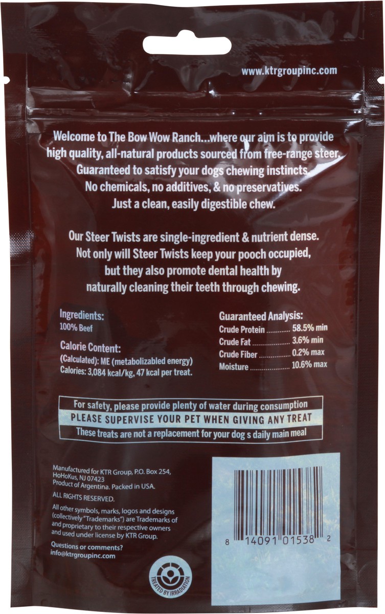 slide 6 of 11, The Bow Wow Ranch All Natural Steer Twists Dog Chews 4 ea, 4 ct