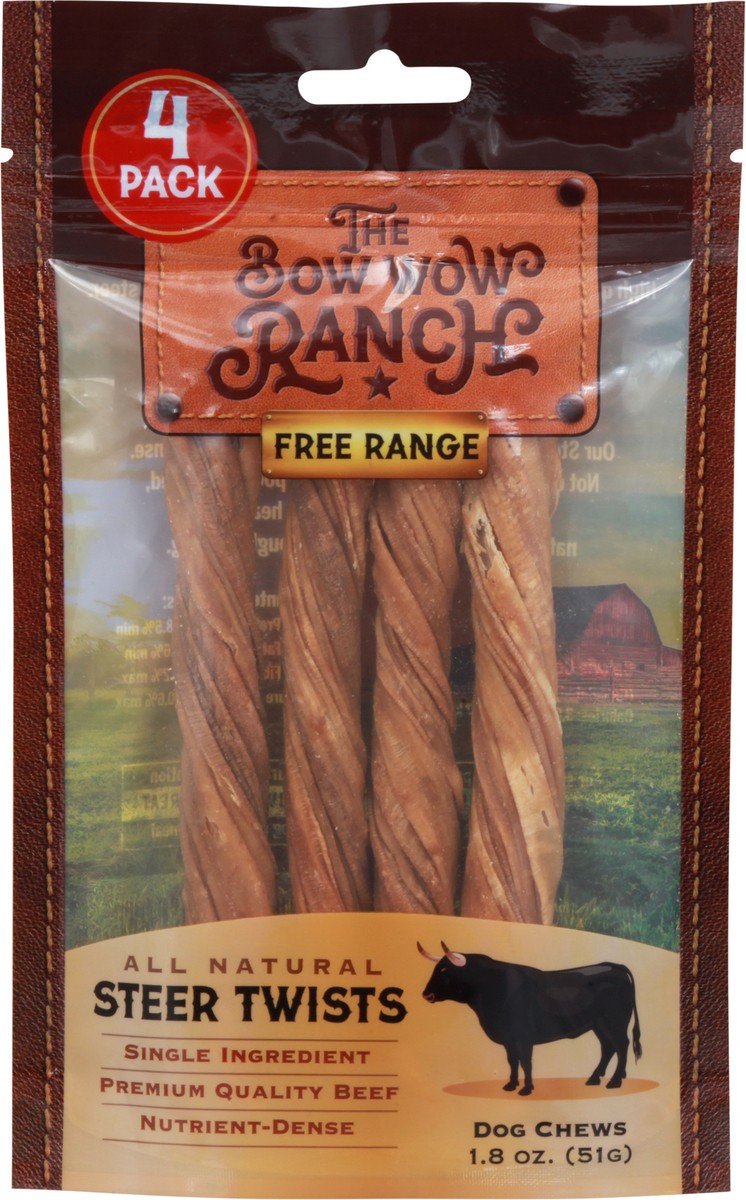 slide 8 of 11, The Bow Wow Ranch All Natural Steer Twists Dog Chews 4 ea, 4 ct