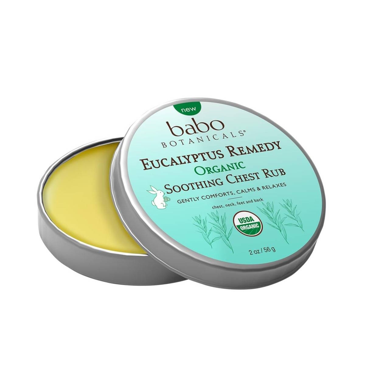 slide 1 of 1, Babo Botanicals Eucalyptus Remedy Organic Soothing Chest Rub, 2 oz