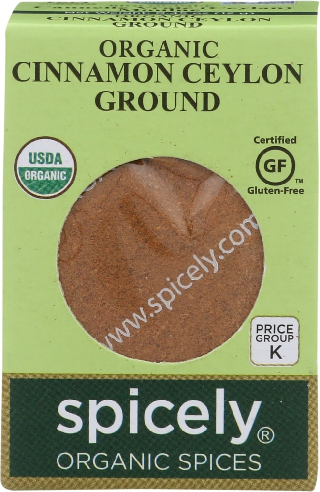 slide 1 of 1, Spicely Organic Spices Organics Ground Cinnamon Ceylon, 0.45 oz