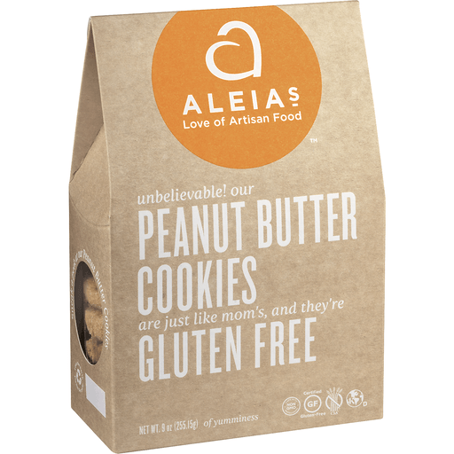 slide 2 of 8, Aleia's Gluten Free Cookies - Peanut Butter, 9 oz