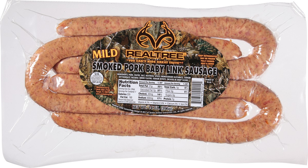 slide 8 of 9, Realtree R/Tree Babylink Sausage, 14 oz