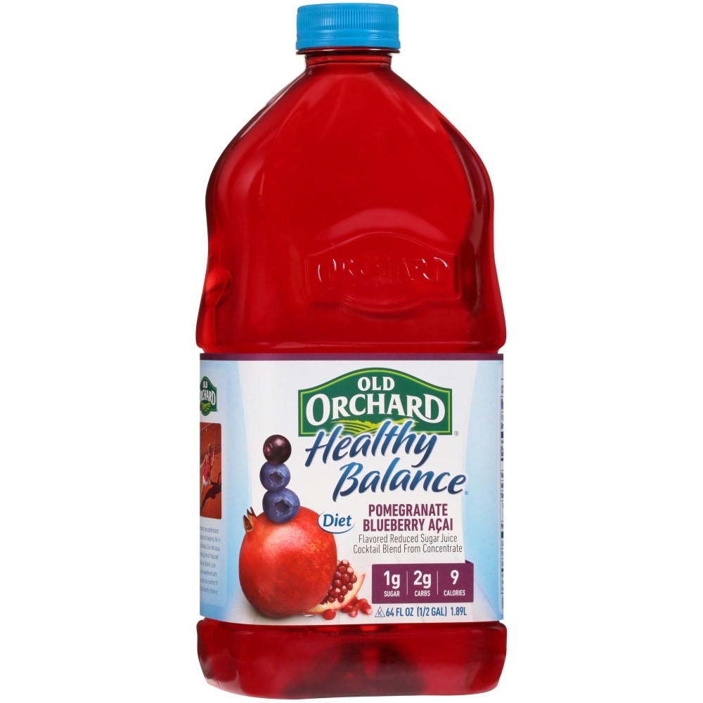 slide 1 of 8, Old Orchard Healthy Balance Pomegranate Blueberry Acai Juice Cocktail, 64 fl oz